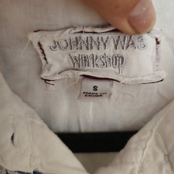Johnny Was workshop oversize Love Amour shirt embroidered hearts size S - Picture 9 of 14